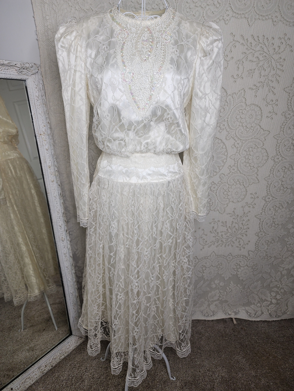 stunning vintage 1980s Gunne Sax by Jessica McClintock wedding dress